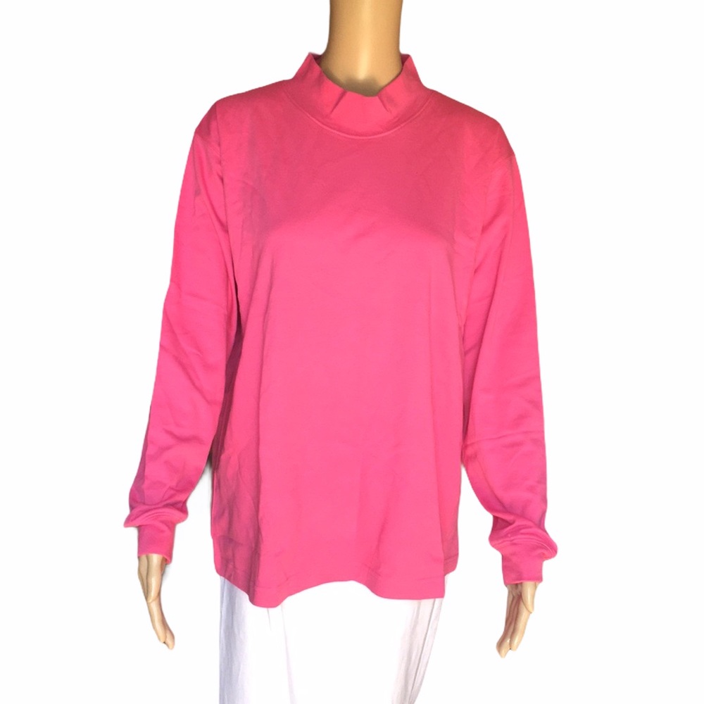 Appleseed’s Long Sleeve Pullover Pink Shirt 1X NWOT